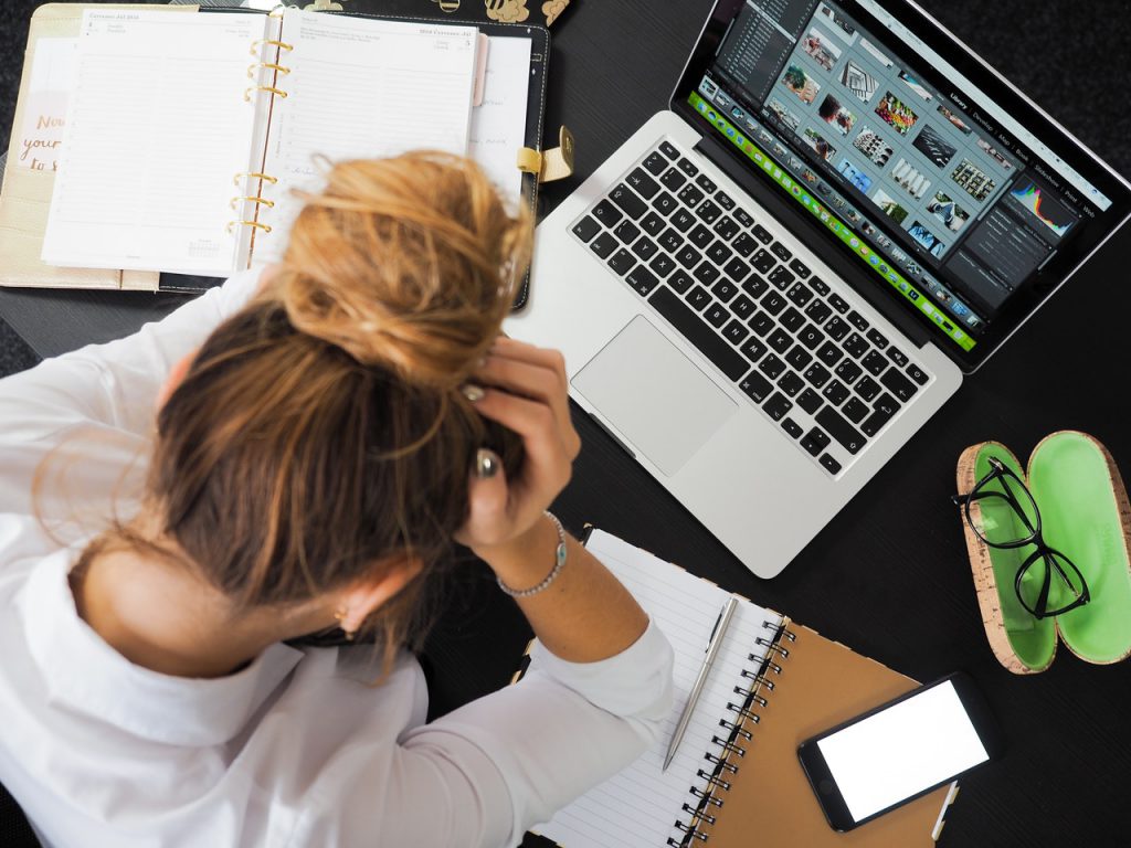 Aankomen door stress