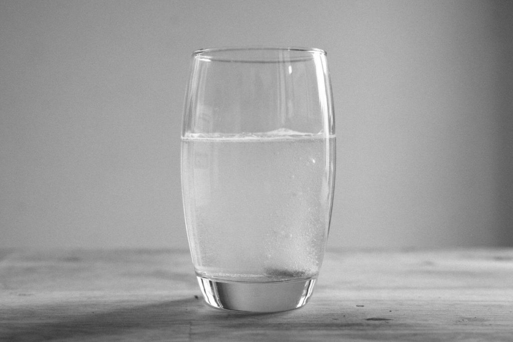 Glas met water