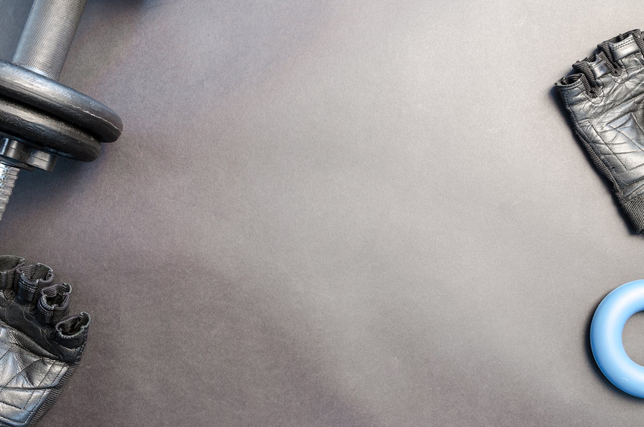 Fitnesshandschoenen met een halter