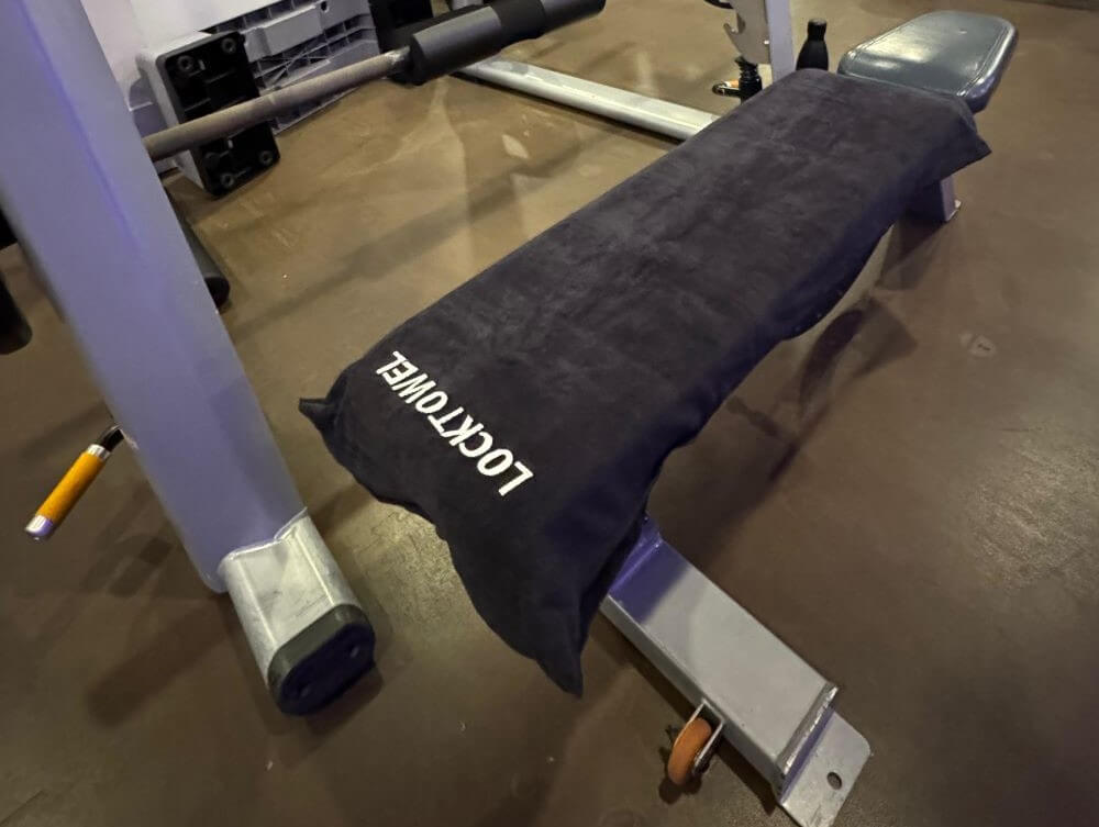 LockTowel in gebruik in de sportschool